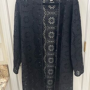 Chico's Black Lace Tunic Lg